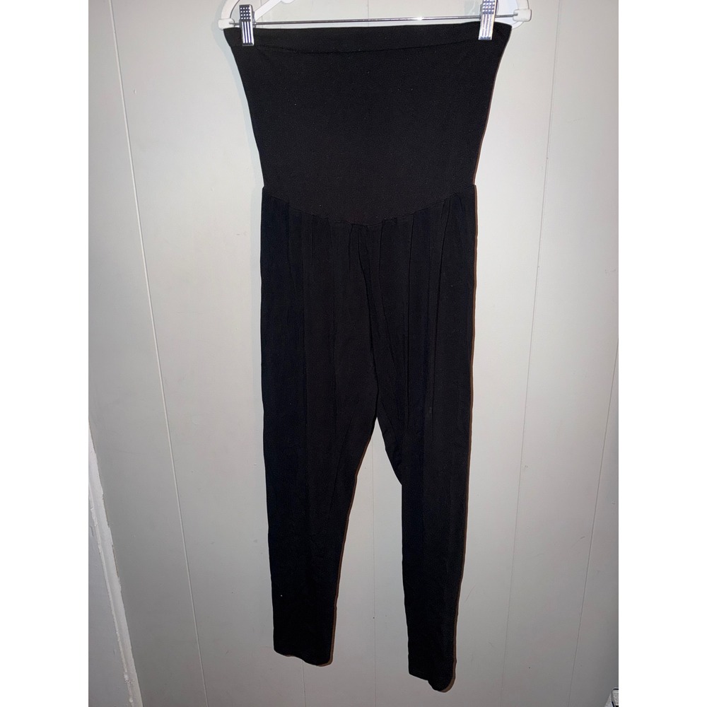 Destination Maternity Black High Rise Belly Band Leggings Womens Large